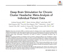 INC德国Joachim K. Krauss教授：深部脑刺激治疗慢性丛集性头痛个体患者数据的Met