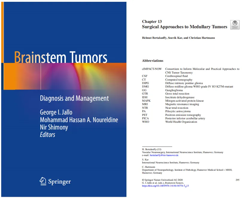 2020年出版的国际脑干手术专著《Brainstem Tumors》图片