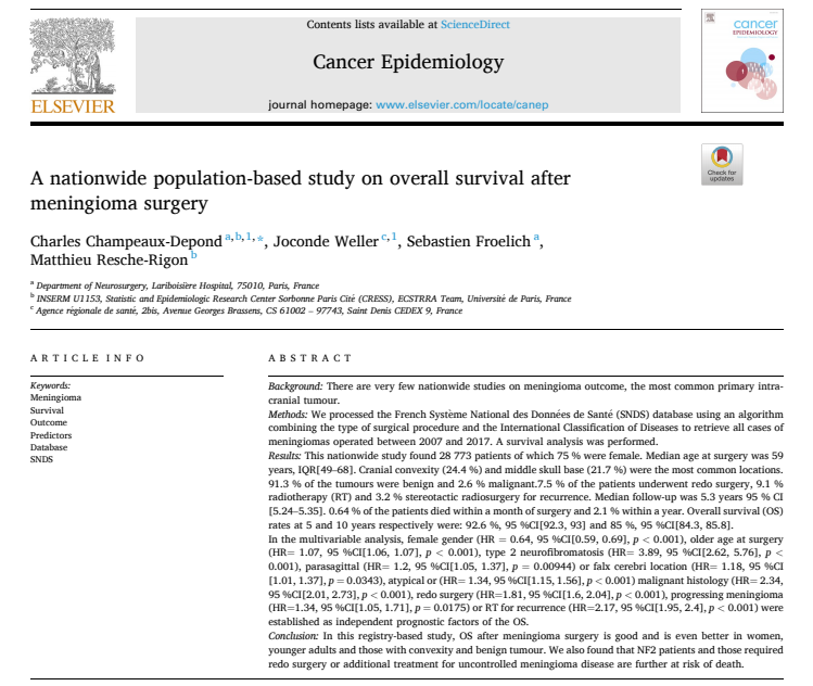 《CANCER EPIDEMIOL》
