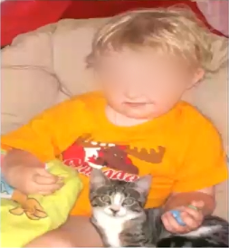 术后一年，孩子状态良好。在心爱猫咪陪伴下的他，享受着美好的童年!