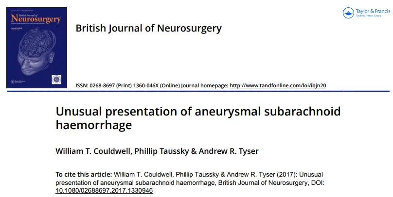 案例来源INC国际神经外科医生集团旗下世界神经外科顾问团(WANG)成员William T. Couldwell教授。