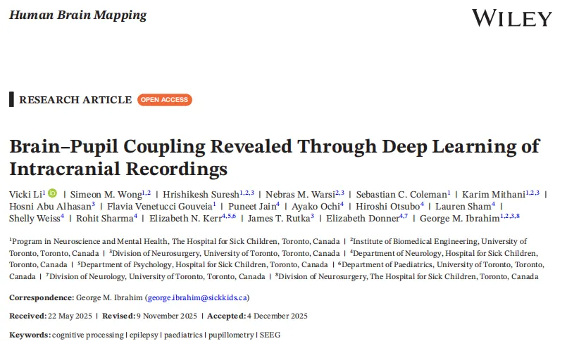 通过颅内记录的深度学习揭示脑-瞳孔耦合