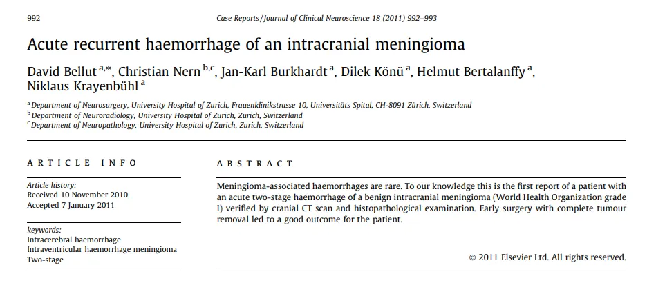 脑膜瘤案例图片