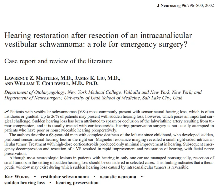 68岁老人左聋60年后，右耳也“罢工”！内听道听神经瘤急诊手术后重获听力