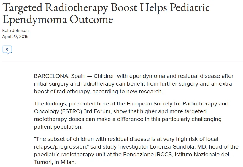 米兰国家癌症研究所研究：改善无事件生存率