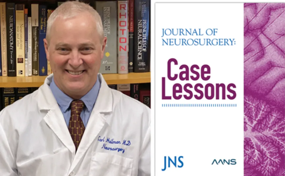 JNSPG最近出版的期刊是《JNS：Case Lessons》。在编辑Carl Heilman（左）及其编辑委员会成员（照片由Carl Heilman提供）的领导下，这本期刊蓬勃发展。该杂志的封面图片也在右图中展示。