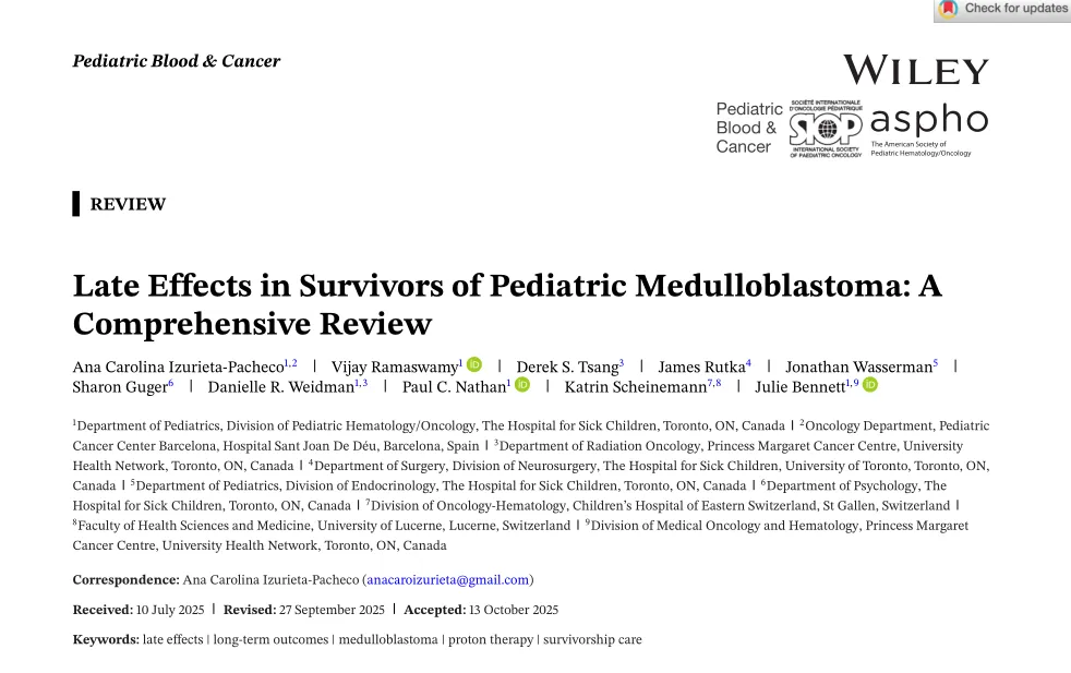 如何守护孩子的未来？警惕髓母细胞瘤患儿的9大远期并发症