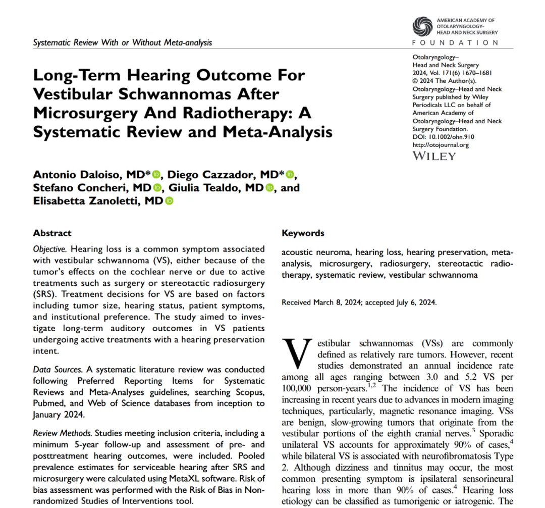 Otolaryngology– Head and Neck Surgery