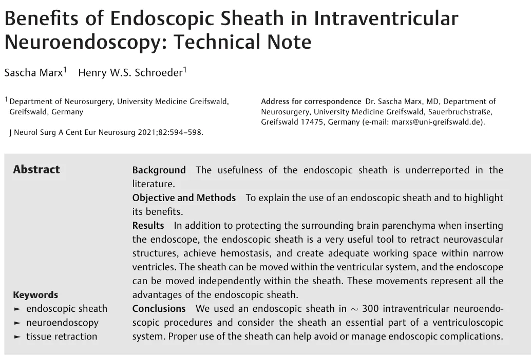 阐释了内镜鞘的使用方法并展示了其优势。