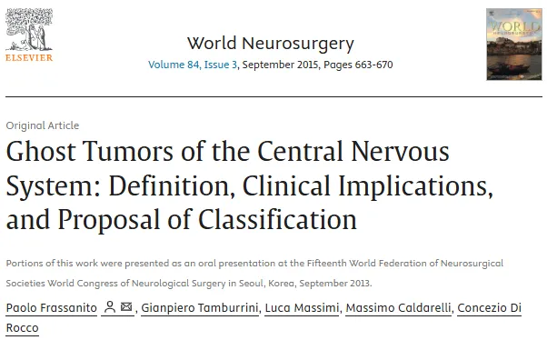 中枢神经系统幽灵肿瘤：定义、临床意义及分类建议