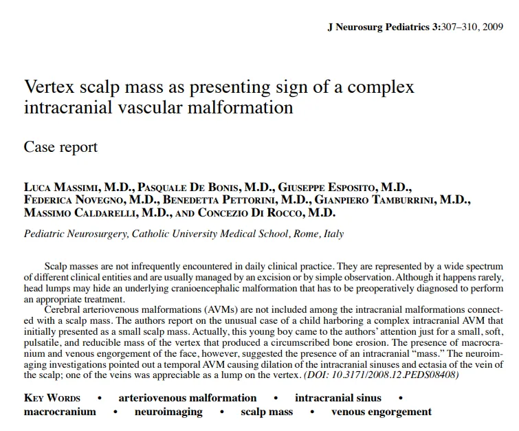 2岁宝宝头顶“跳动”的鼓包，竟是大脑血管瘤发出的危险信号