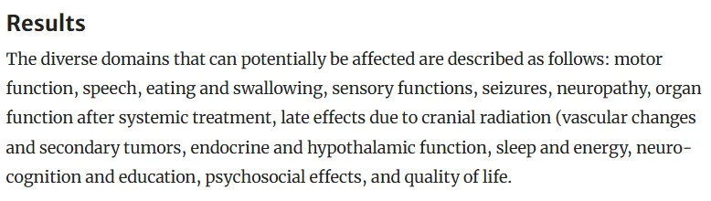 低级别胶质瘤实际上是一种“慢性疾病”，肿瘤和治疗本身都可能导致“获得性脑损伤”，对孩子的长期生活产生多方面影响。