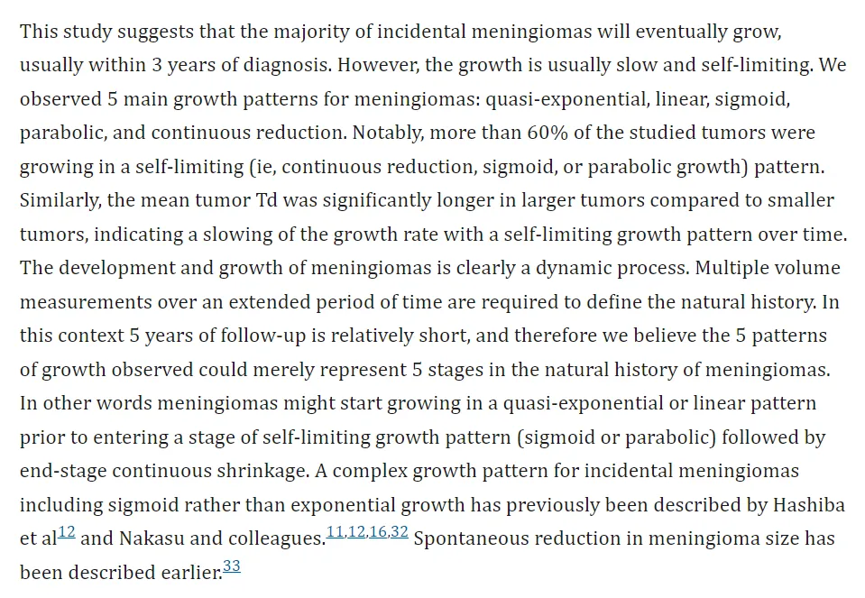 较大肿瘤的平均倍增时间明显延长
