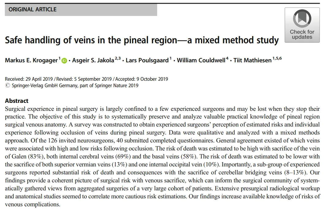 如何规避灾难性并发症？INC国际大师论道松果体区静脉处理的“艺术”与风险评