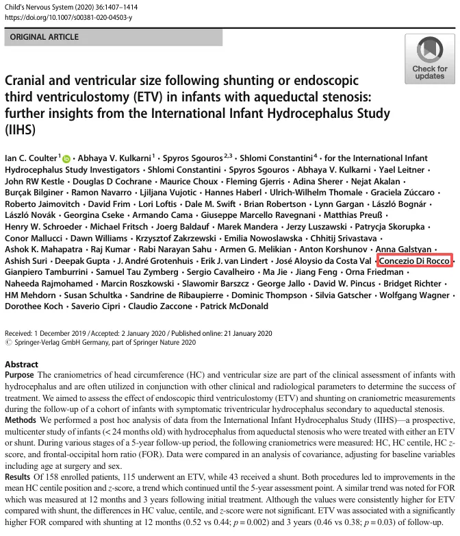 分流或内镜下第三脑室造瘘术会影响婴儿的头颅和脑室大小吗？