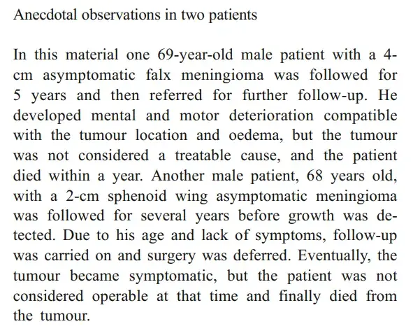 Anecdotal observations in two patients