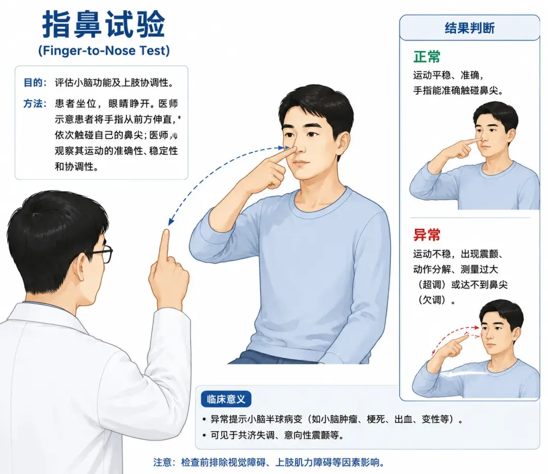 往往会在鼻尖附近徘徊,无法精准触碰鼻尖